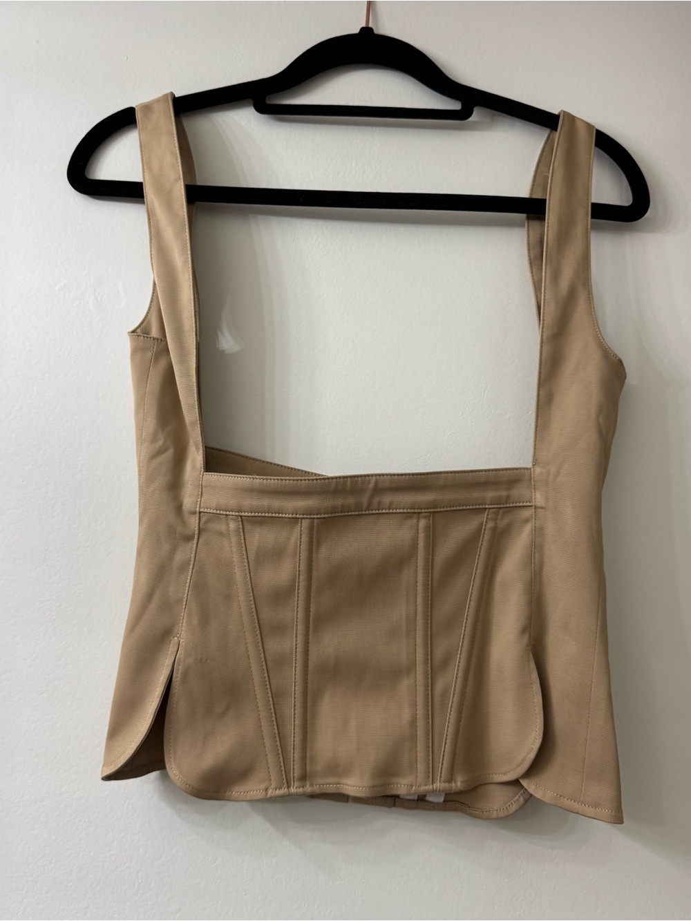 Miaou Tan Beige Structured Corset Size Small